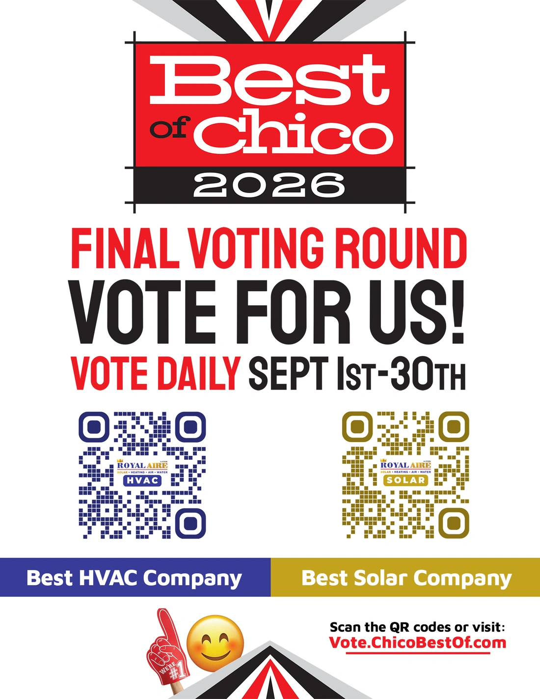 Vote Royal Aire for Best HVAC & Best Solar